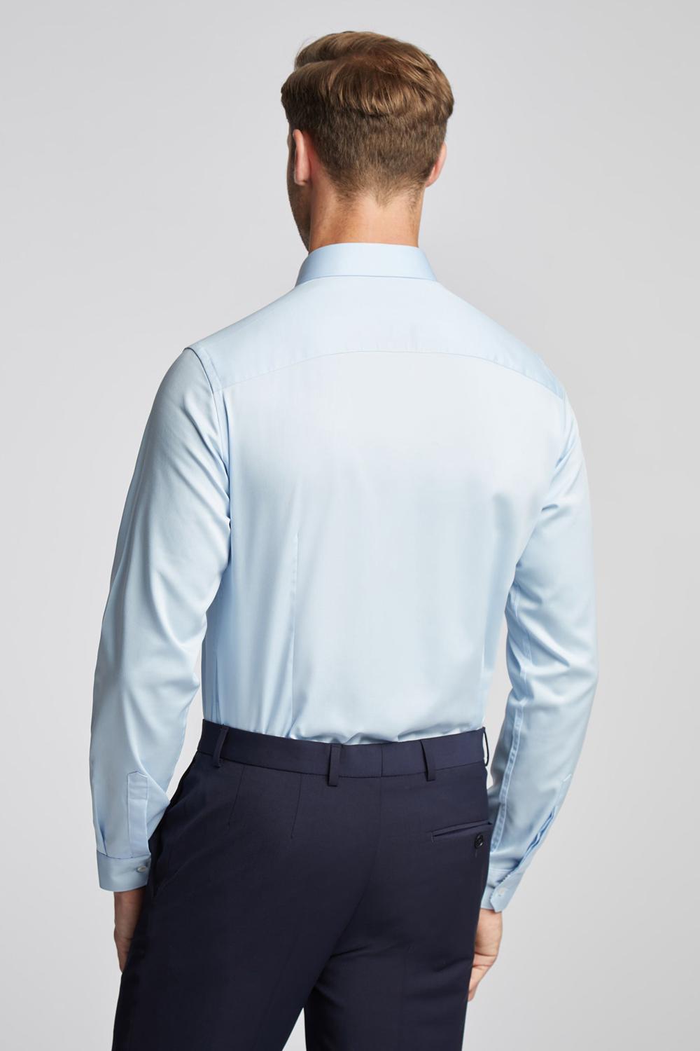 Chemises Ted Baker ISLA - Slim Fit Pure Cotton Homme Bleu | Paris  82536-TXDW