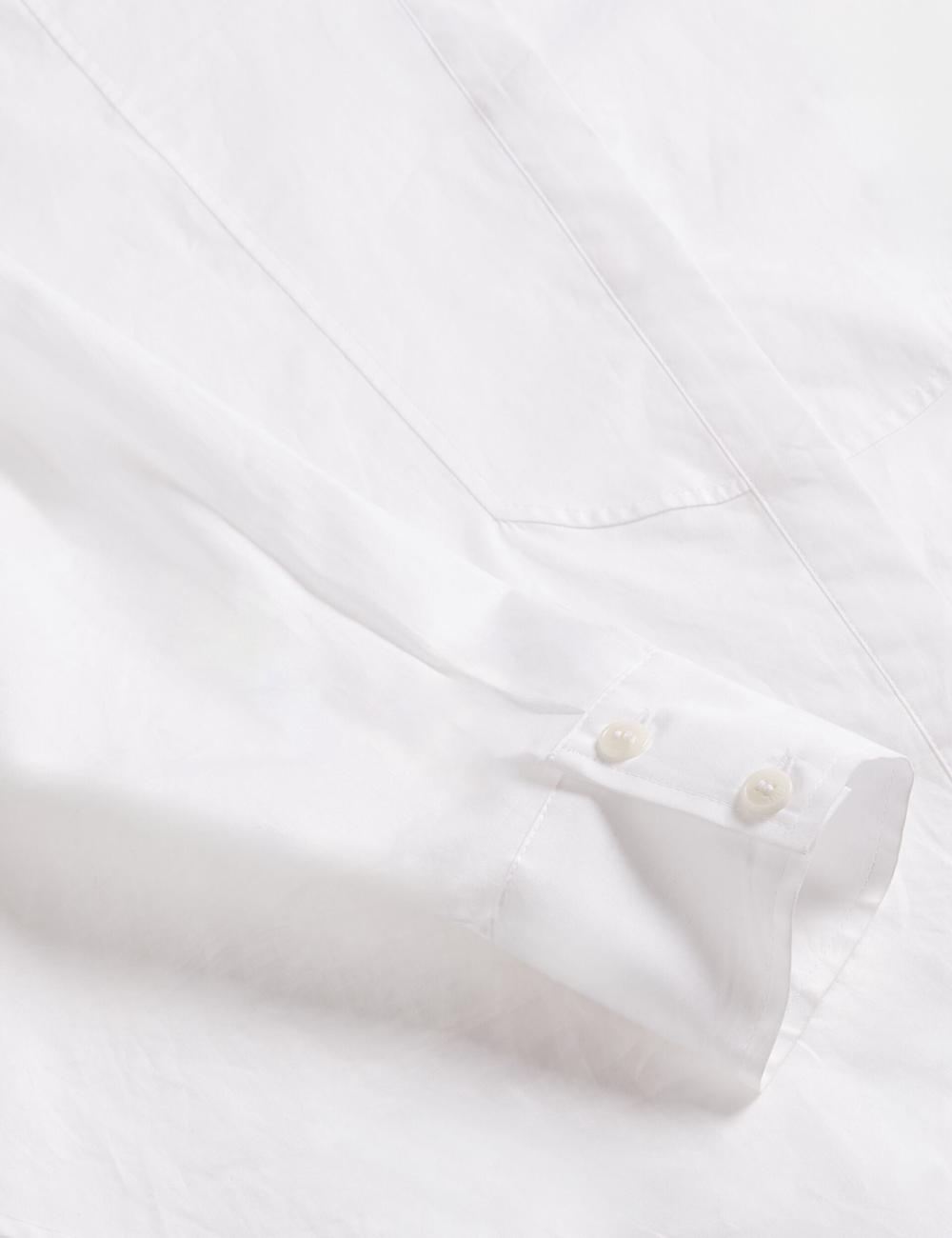 Chemises Ted Baker IZOTE - Oversized Drop Shoulder Bib Detail Femme Blanche | Paris  13047-EOZM