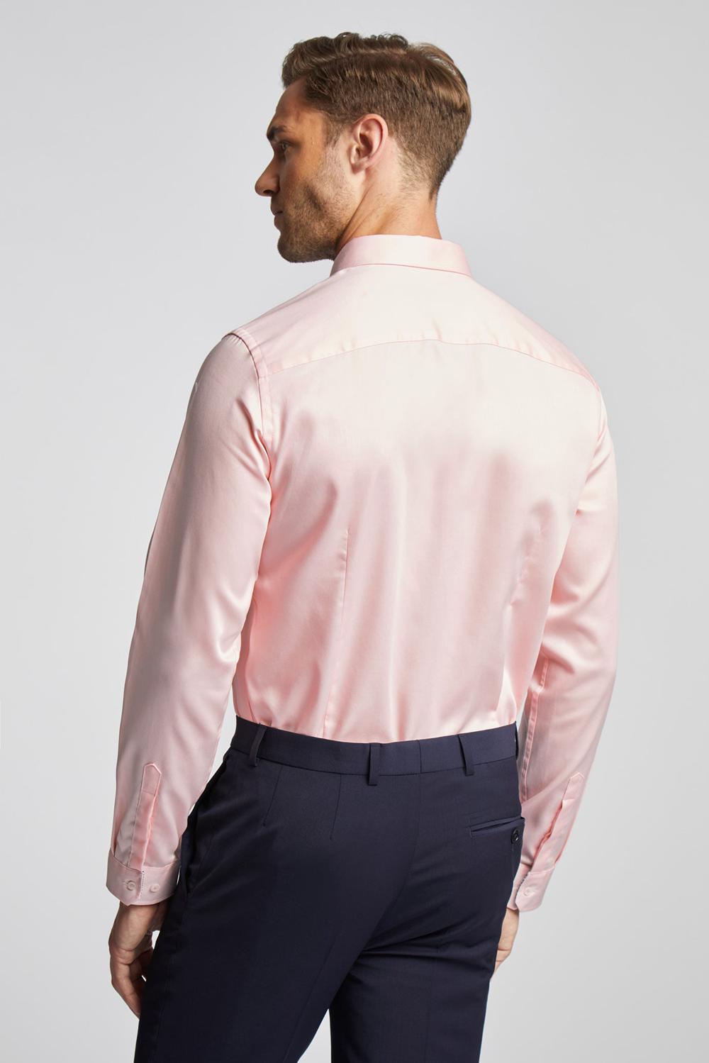 Chemises Ted Baker MAELOR - Slim Fit Sateen Cotton Homme Rose | Paris  43820-CWJZ
