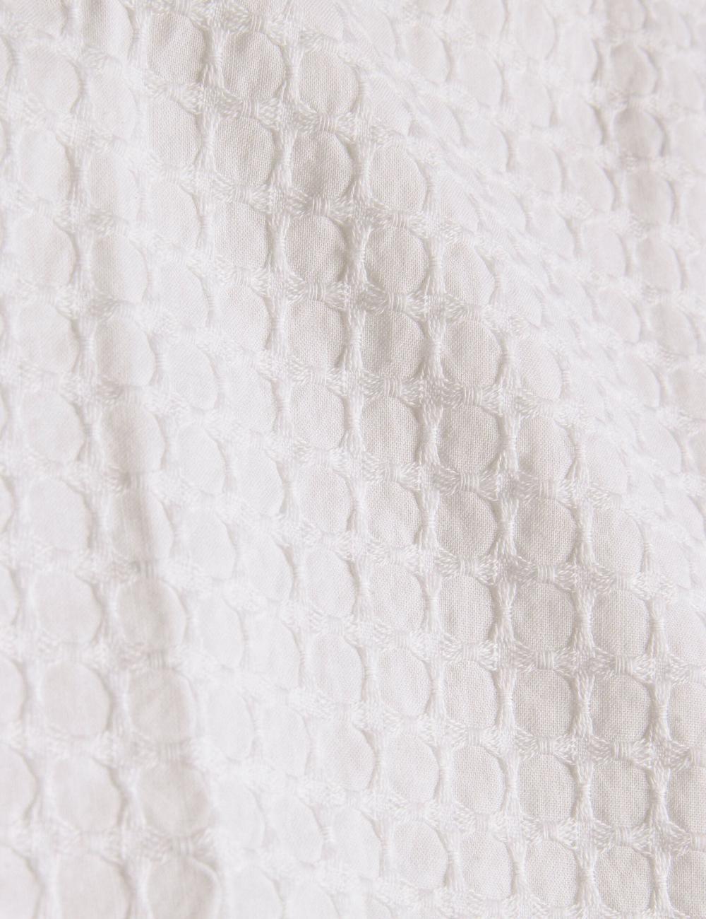 Chemises Ted Baker OISE - Textured Grid Cotton Short Sleeve Homme Blanche | Paris  96147-CMWE