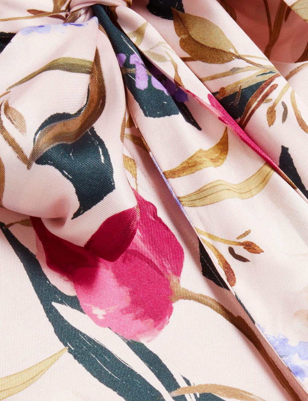 Chemisier Ted Baker LEEYAA - Floral Print Neck Longline Femme Rose | Paris  67083-OLDM