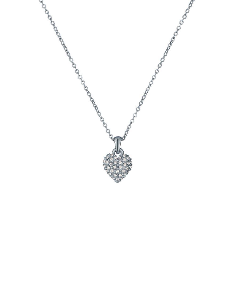 Colliers Ted Baker ADORINA - Mini Crystal Heart Pendant Femme Argent | Paris  17935-GTIK