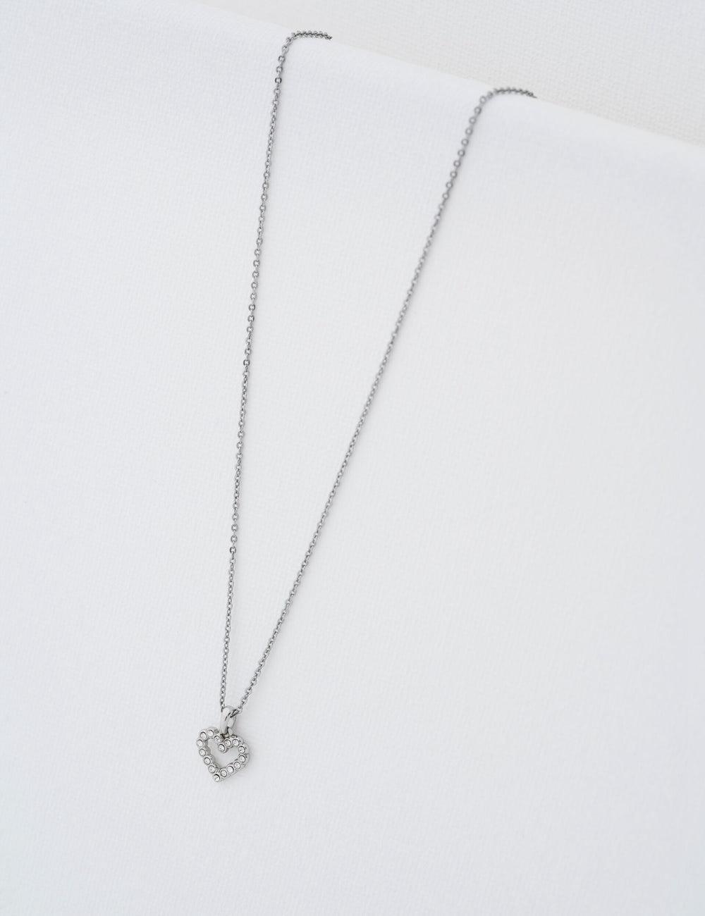 Colliers Ted Baker AMORE - Crystal Open Heart Pendant Femme Argent | Paris  27658-WJYC