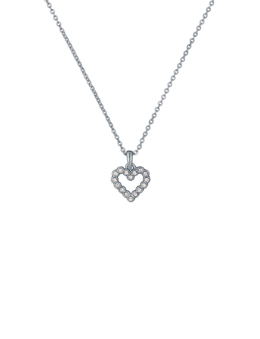 Colliers Ted Baker AMORE - Crystal Open Heart Pendant Femme Argent | Paris  27658-WJYC