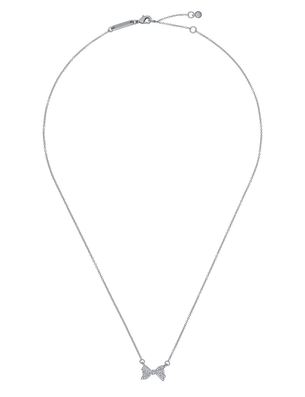 Colliers Ted Baker BARSIE - Crystal Bow Pendant Femme Argent | Paris  31890-VDHT