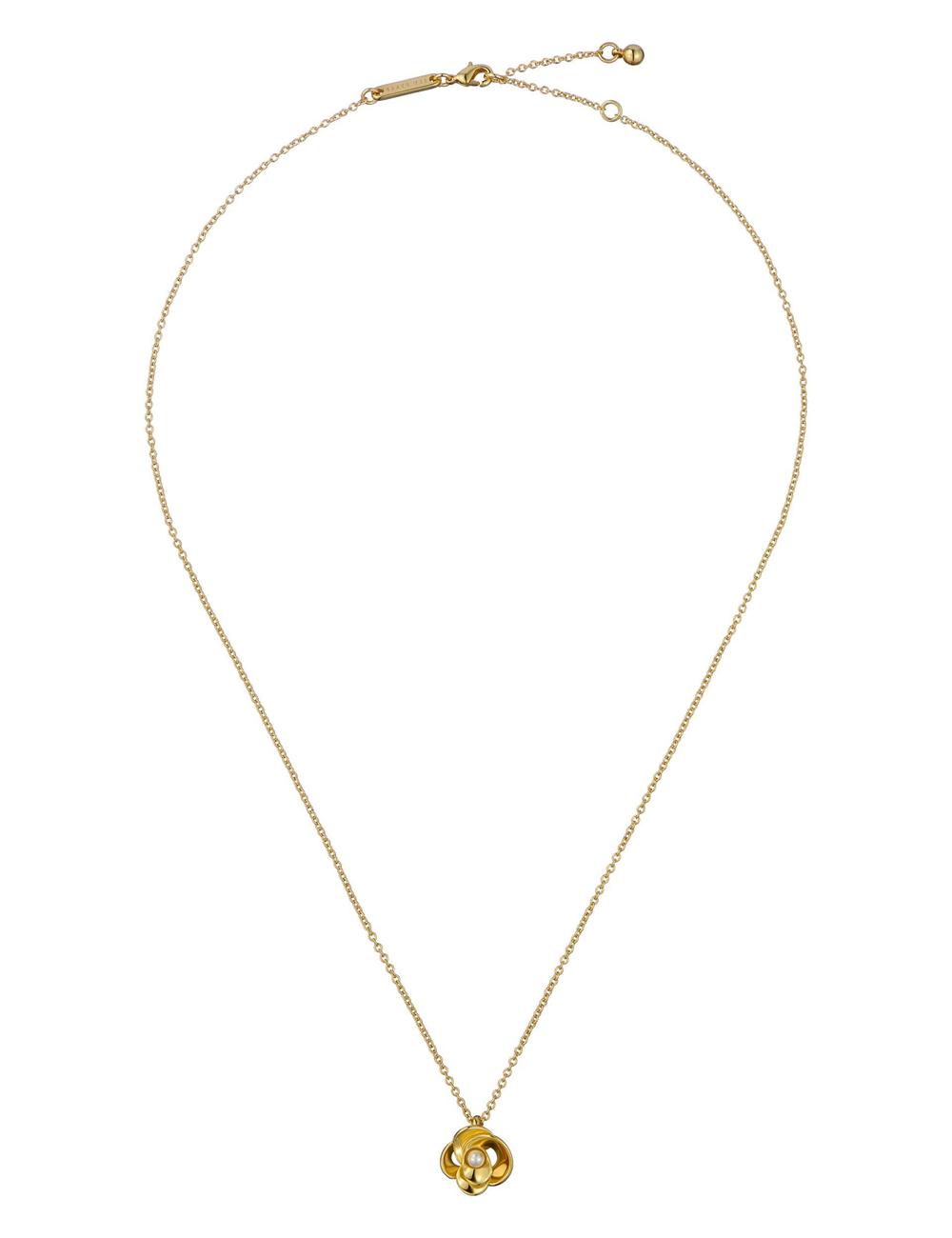 Colliers Ted Baker FLORA - Pearl Detail Flower Pendant Femme Doré | Paris  12359-SLBU