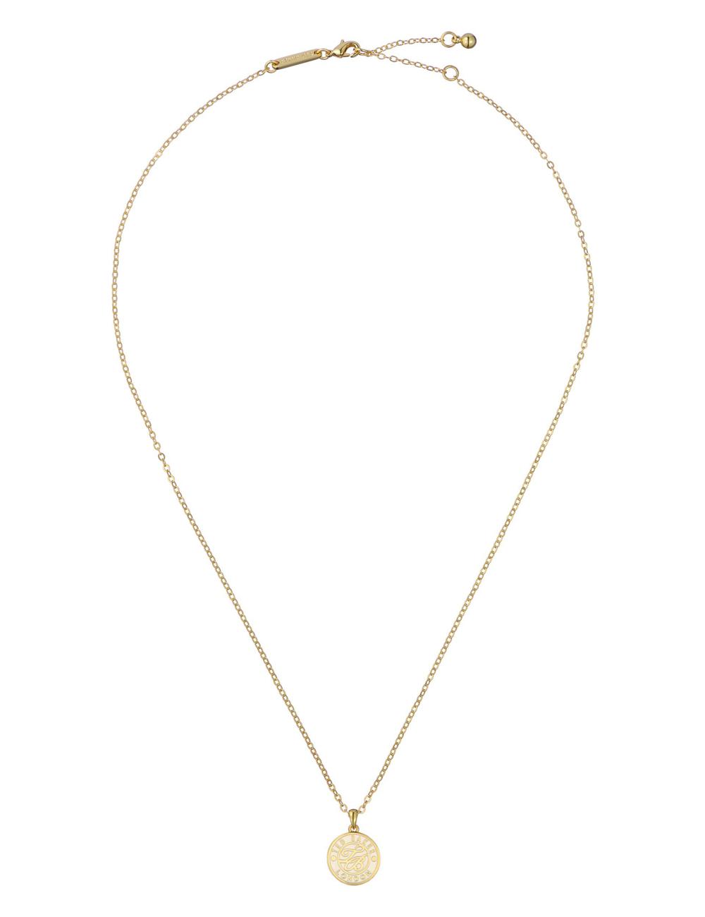 Colliers Ted Baker MONELLA - Monogram Logo Coin Pendant Femme Doré | Paris  19564-NZHE