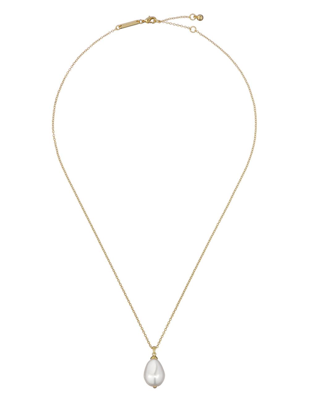 Colliers Ted Baker PARMLIA - Pearl Drop Pendant Femme Doré | Paris  79642-ZWCN