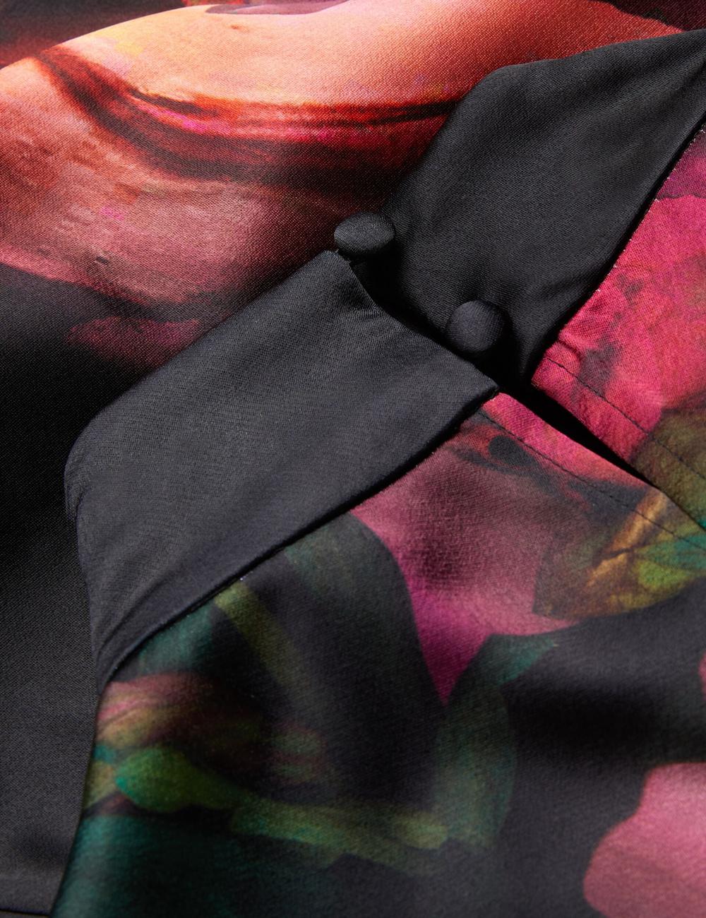 Combinaison Ted Baker LOUSIOS - Printed Neck Wide Leg Femme Noir | Paris  49615-KDQN
