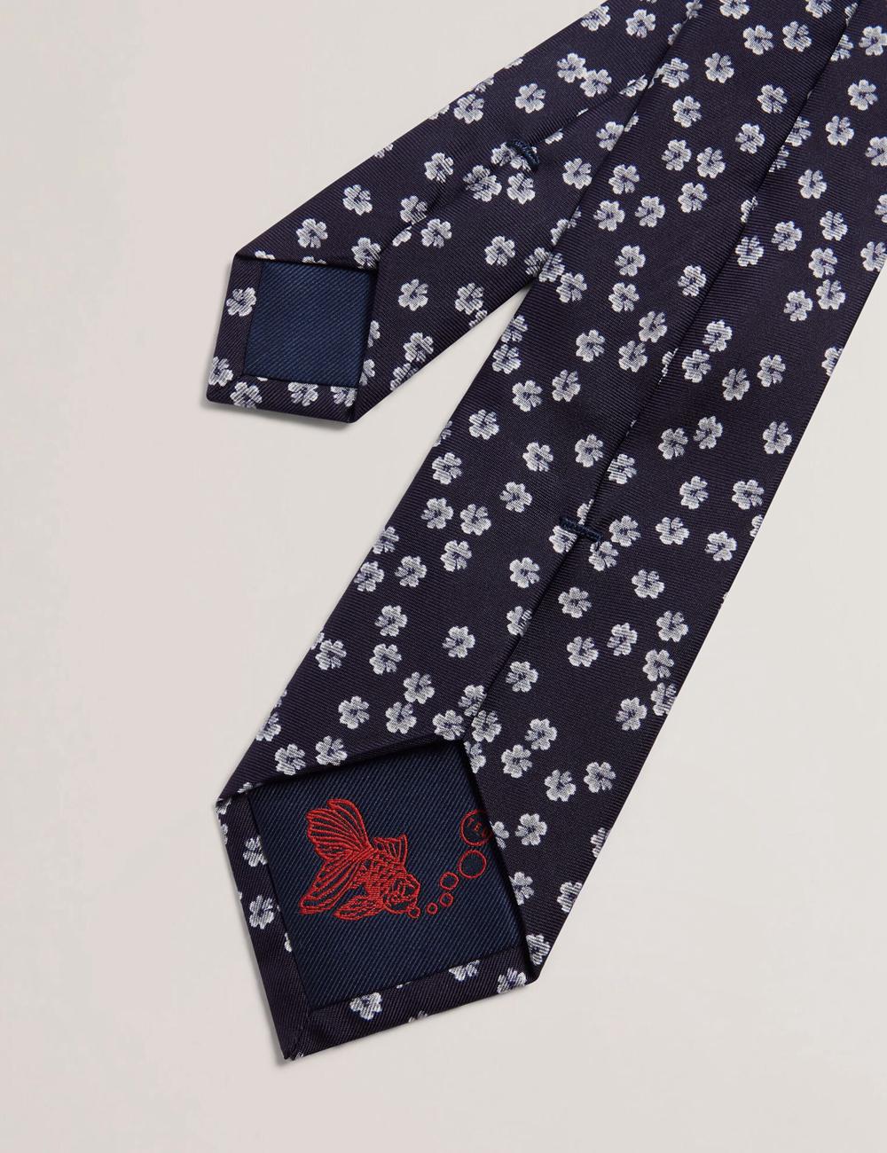 Cravates Ted Baker BENTLYY - Ditsy Floral Print Silk Homme Bleu Marine | Paris  01674-ACDX
