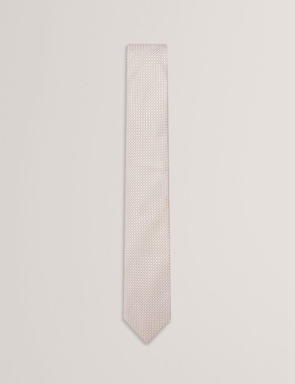 Cravates Ted Baker CANEDON - Textured Tonal Weave Silk Homme Stone | Paris  49132-TVIS