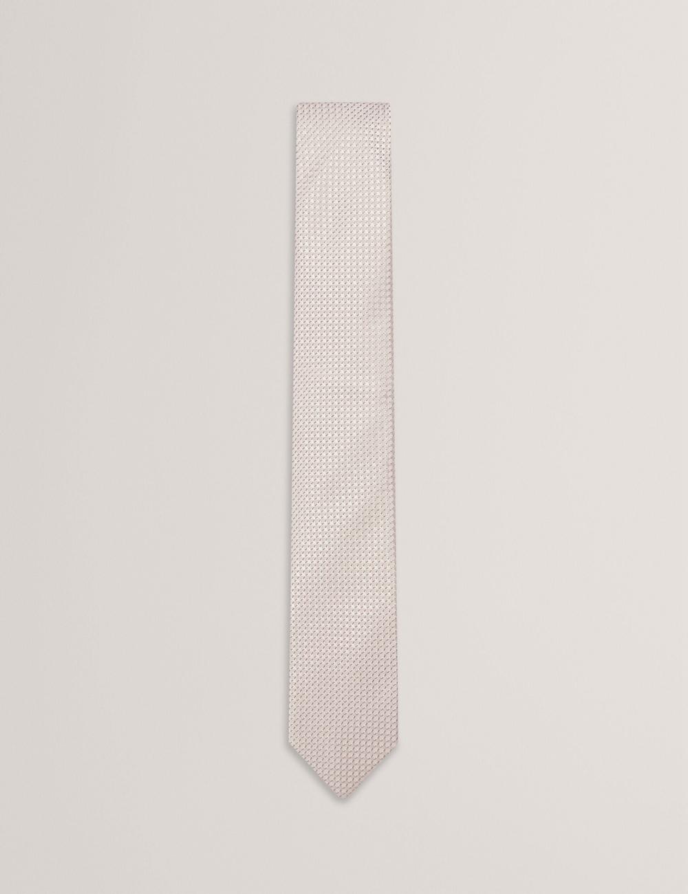 Cravates Ted Baker CANEDON - Textured Tonal Weave Silk Homme Stone | Paris  49132-TVIS