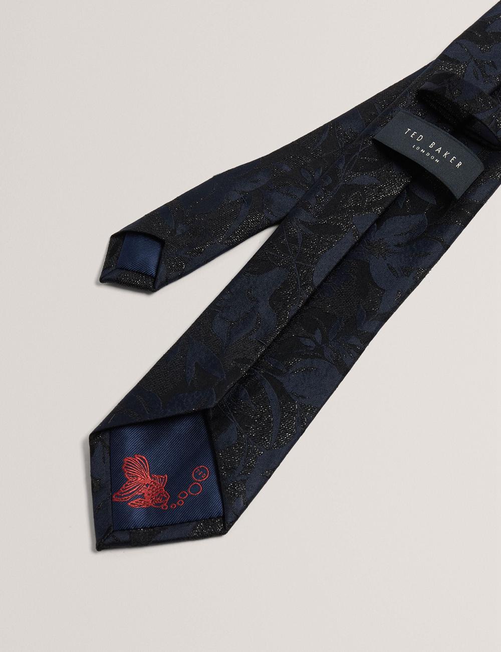 Cravates Ted Baker Floral Print Silk Homme Bleu Marine | Paris  58473-LCPT