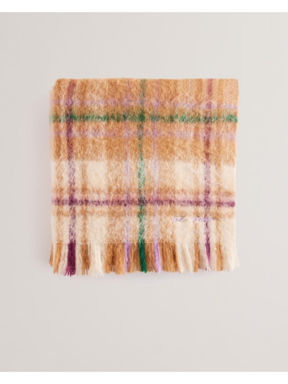 Echarpes Ted Baker CHELLIS - Checked Fringed Edge Woven Femme Multicol | Paris  61057-RFEM