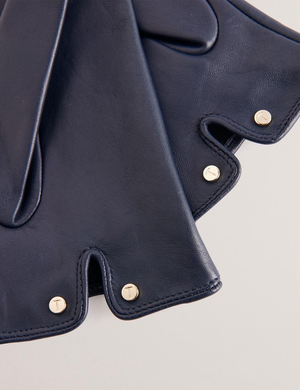 Gant Ted Baker ARLEOS - Leather Split Cuff Femme Bleu Marine | Paris  70152-CWOE