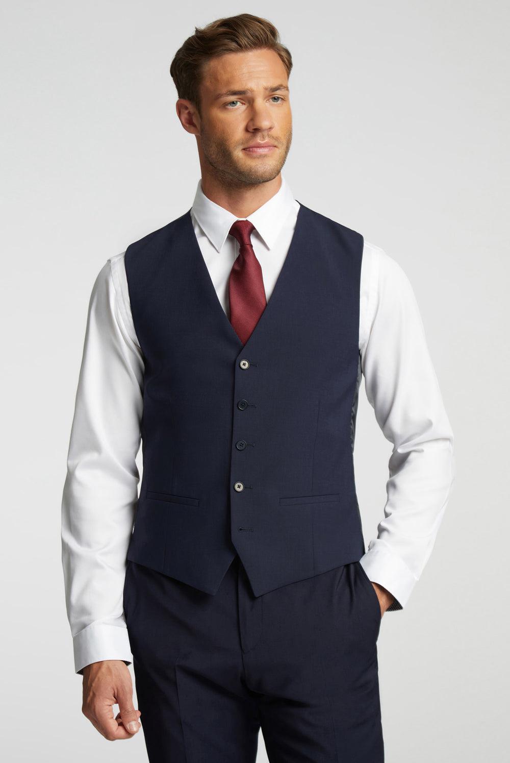 Gilet De Costume Ted Baker PANAMA - Wool Blend Slim Fit Homme Bleu Marine | Paris  25410-TLYN