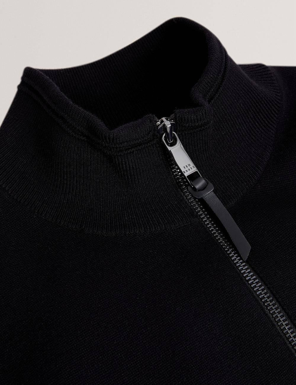 Gillets Ted Baker TERINCE - Zip-Through Funnel Neck Homme Noir | Paris  81346-FHJO