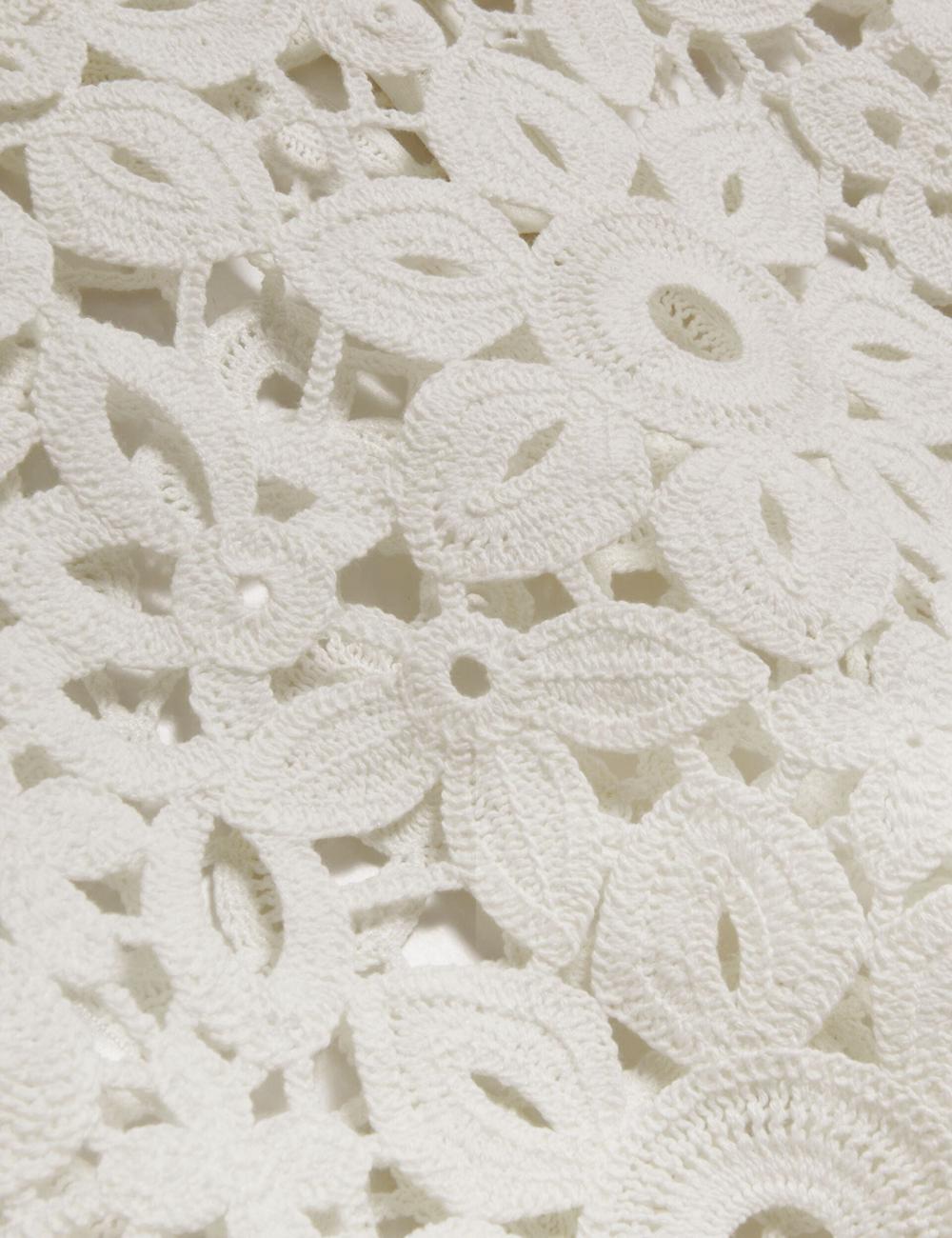 Hauts Ted Baker JOYYRA - Floral Crochet Knit Sleeveless Femme Blanche | Paris  84720-GVOU