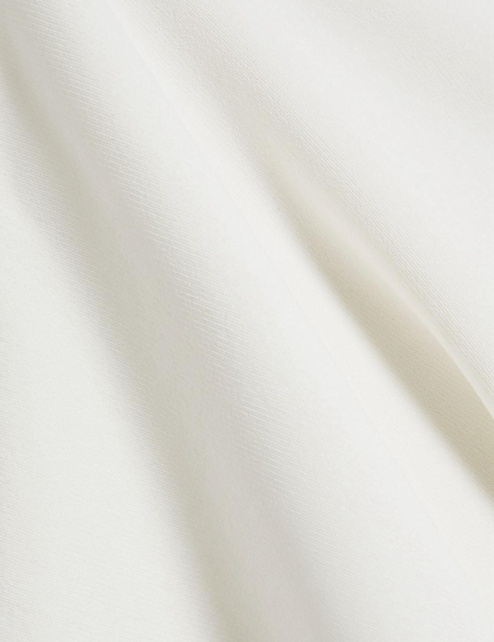 Hauts Ted Baker REGINAH - Wide Short Sleeve V-Neck Knitted Femme Ivory | Paris  52086-YNQU