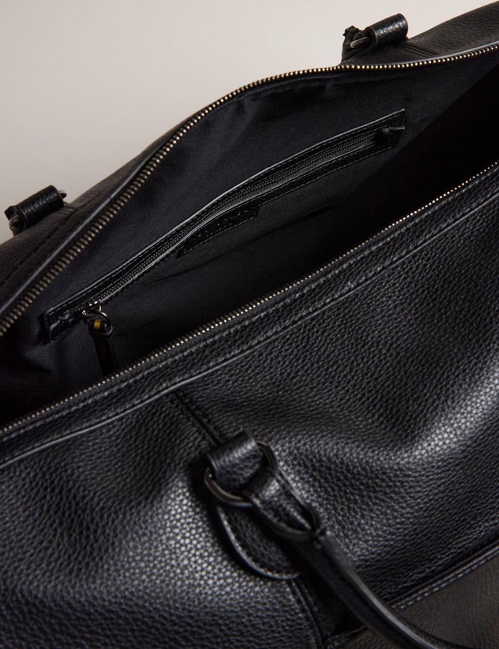 Holdall Bags Ted Baker KALVIN - Webbing Faux Leather Homme Noir | Paris  93148-ZYOL