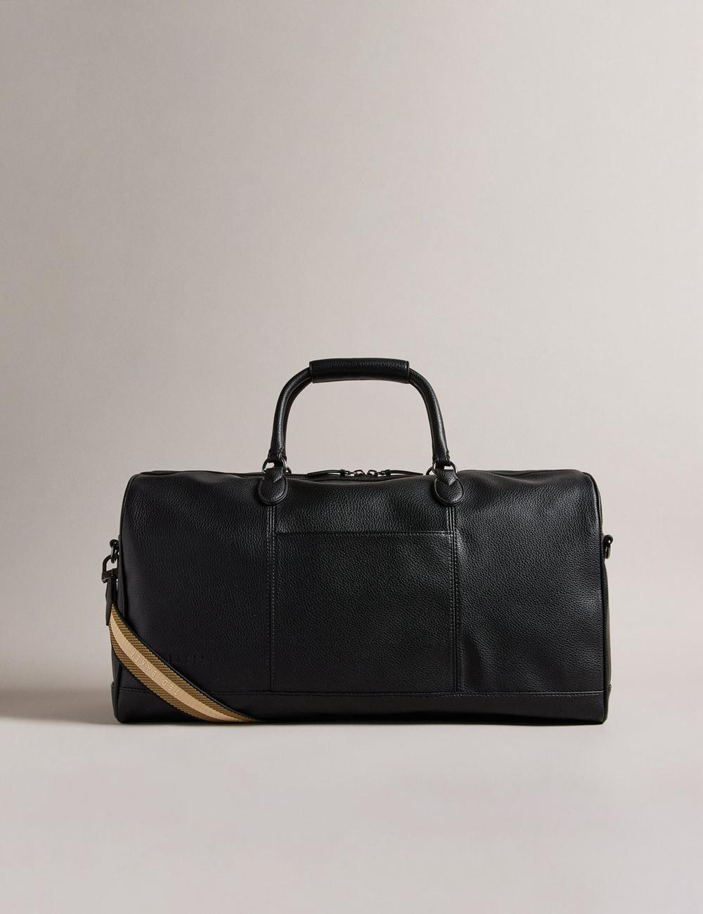 Holdall Bags Ted Baker KALVIN - Webbing Faux Leather Homme Noir | Paris  93148-ZYOL