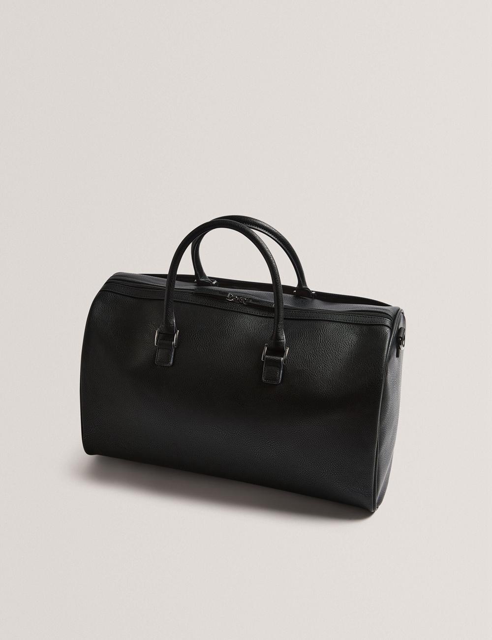 Holdall Bags Ted Baker KELVIN - Striped Panel Faux Leather Homme Noir | Paris  80195-XFDZ