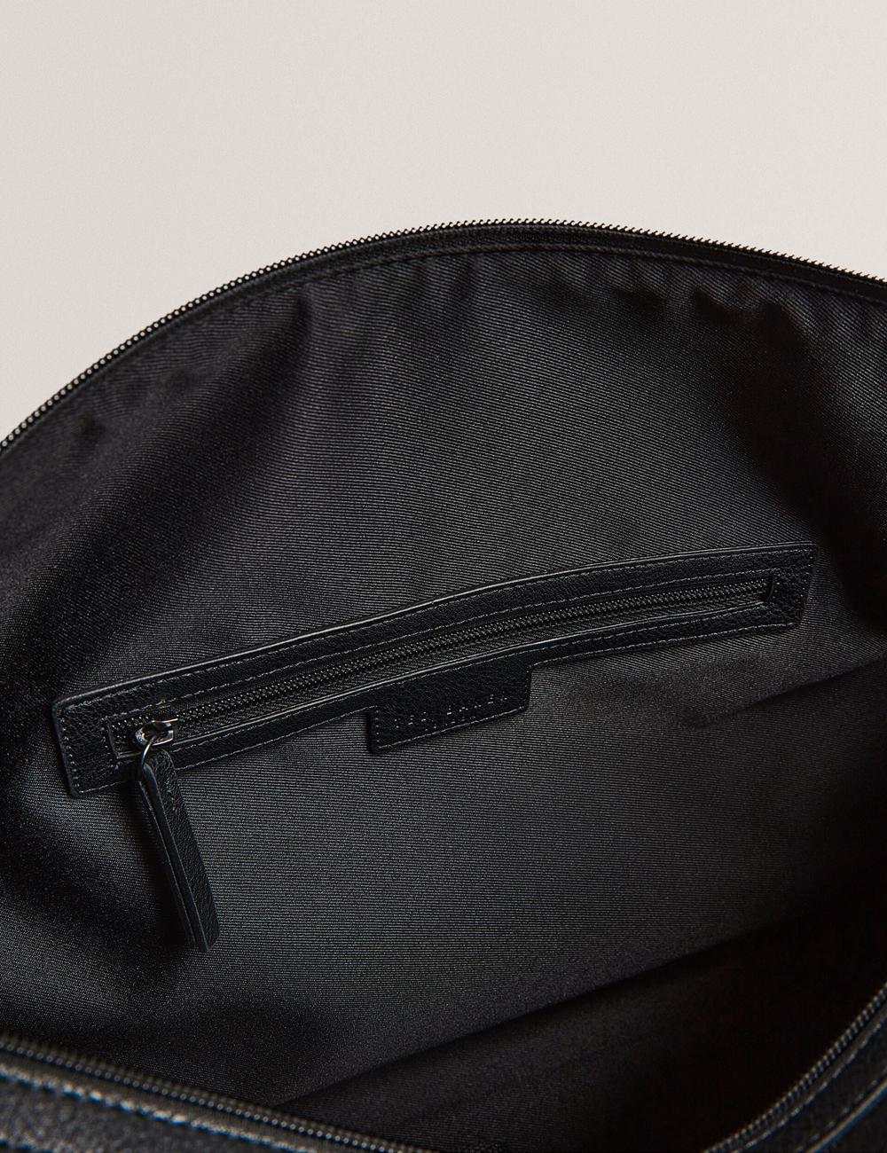 Holdall Bags Ted Baker KELVIN - Striped Panel Faux Leather Homme Noir | Paris  80195-XFDZ