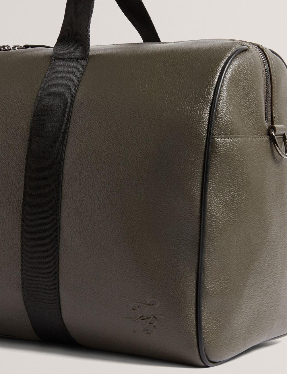 Holdall Bags Ted Baker TAISON - Pebbled Faux Leather Homme Kaki | Paris  50493-YAJZ