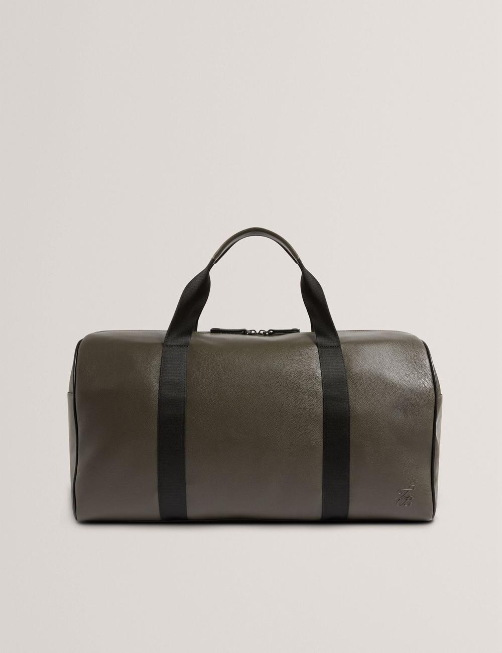 Holdall Bags Ted Baker TAISON - Pebbled Faux Leather Homme Kaki | Paris  50493-YAJZ