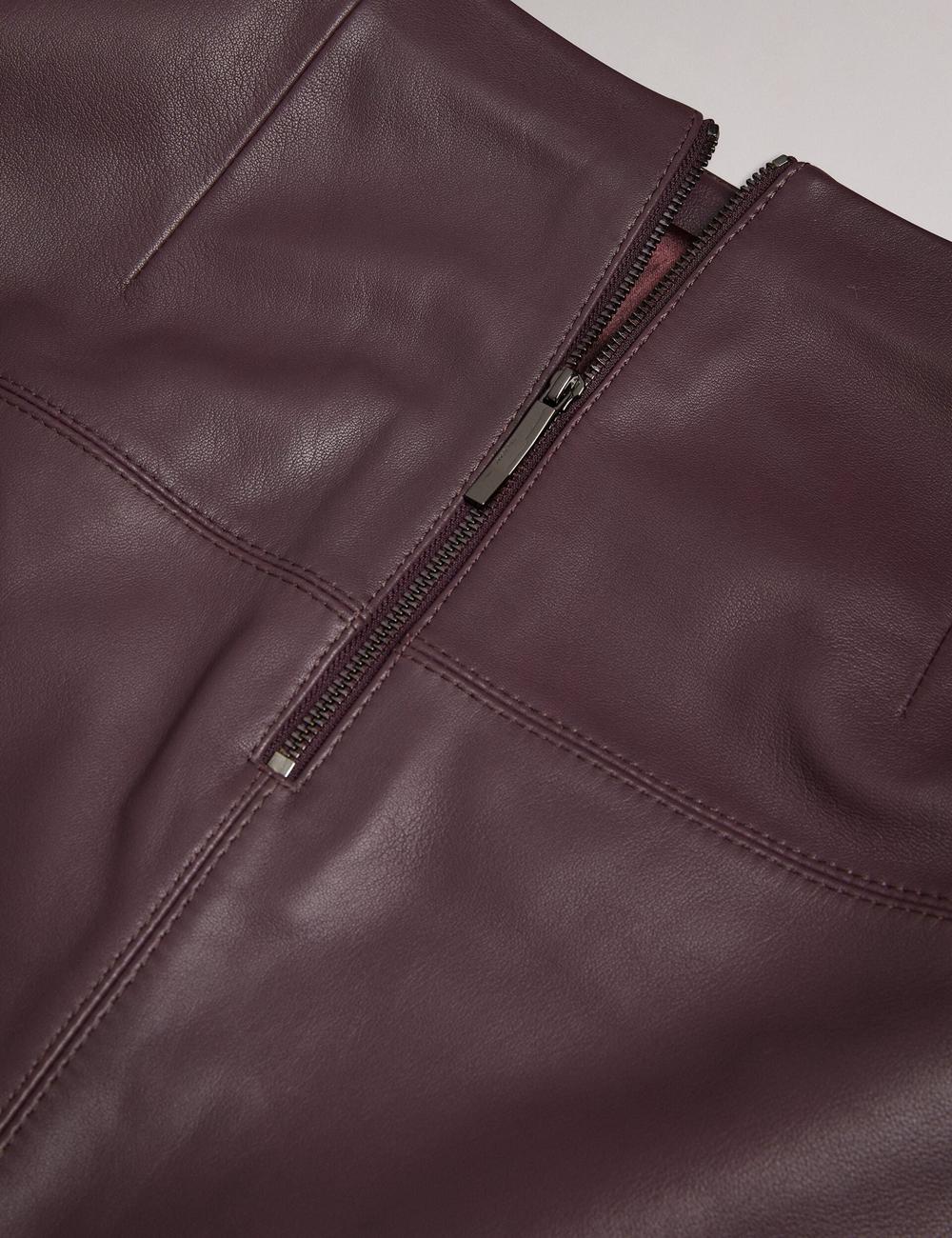 Jupes Ted Baker VALIAT - A-Line Leather Femme Rouge | Paris  40563-PHUB