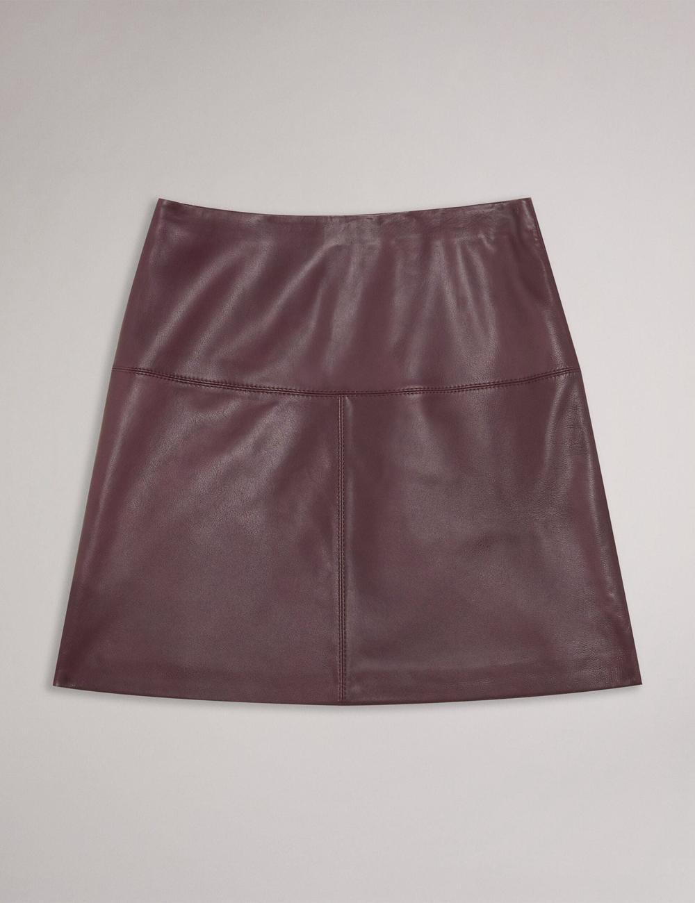 Jupes Ted Baker VALIAT - A-Line Leather Femme Rouge | Paris  40563-PHUB