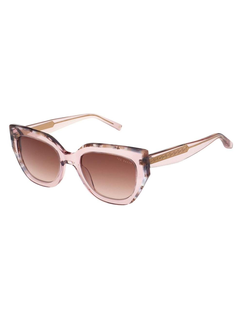 Lunette de Soleil Ted Baker CORAL - Chunky Cat Eye Acetate Femme Rose | Paris  03178-HIZP