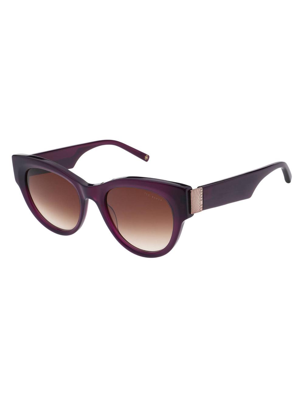 Lunette de Soleil Ted Baker FARAH - Hardware Detail Cat Eye Femme Plum | Paris  48201-CBGQ