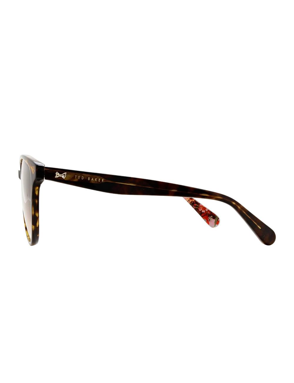 Lunette de Soleil Ted Baker FLORI - Classic Round Print Detail Femme Marron | Paris  83572-DWCO