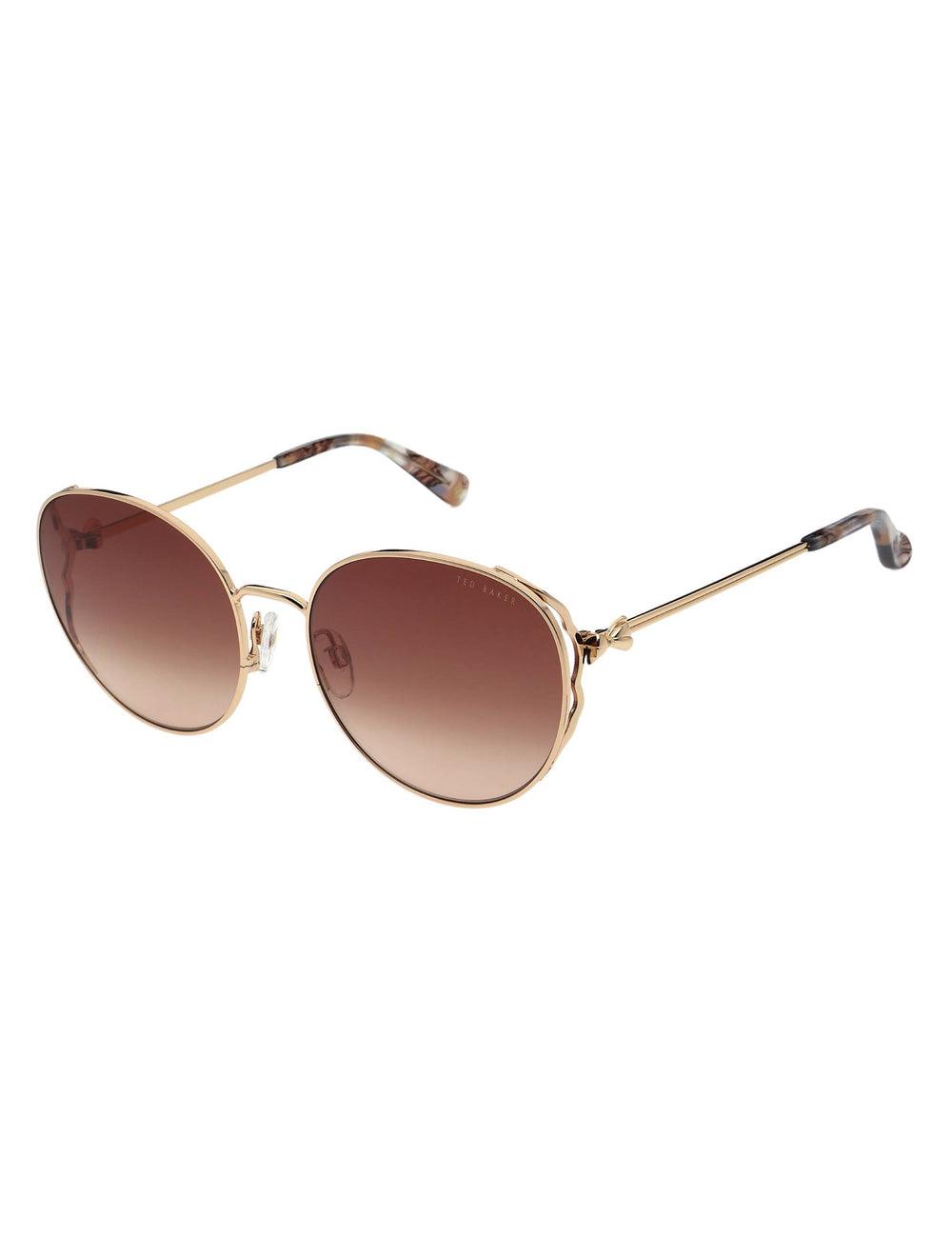Lunette de Soleil Ted Baker LAKE - Round Metal Frame Bow Detail Femme Rose | Paris  93670-YKZO