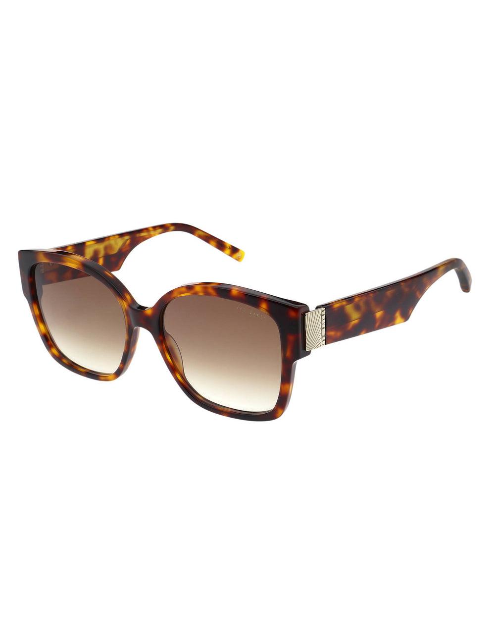 Lunette de Soleil Ted Baker LINIA - Oversized Square Hardware Detail Femme Marron | Paris  78429-SLJG