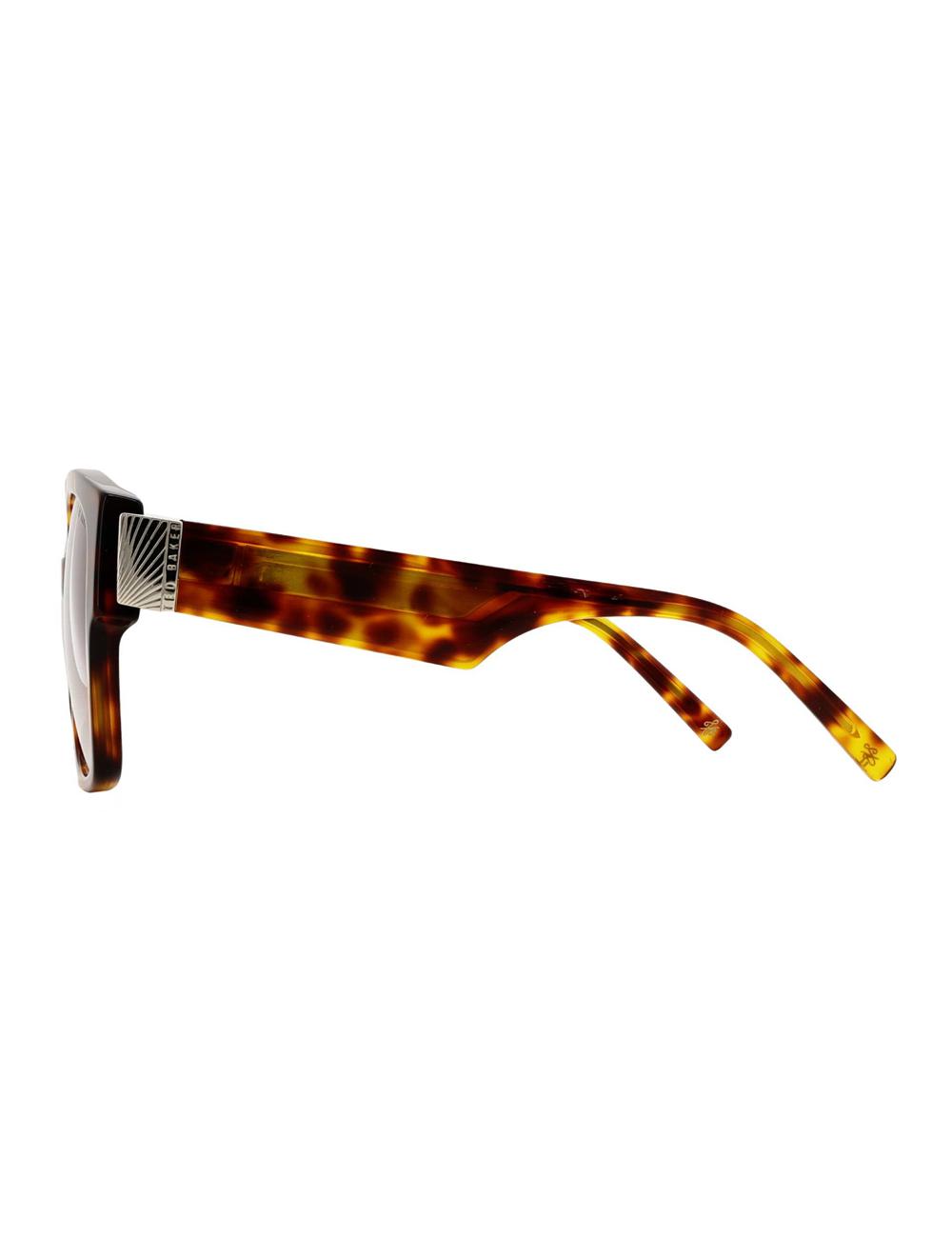 Lunette de Soleil Ted Baker LINIA - Oversized Square Hardware Detail Femme Marron | Paris  78429-SLJG