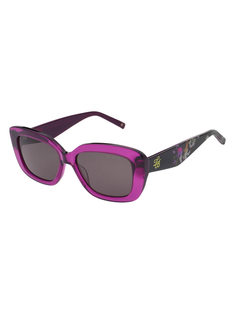 Lunette de Soleil Ted Baker SUMMER - Print Detail Chunky Wrap Femme Violette | Paris  92031-IAQK
