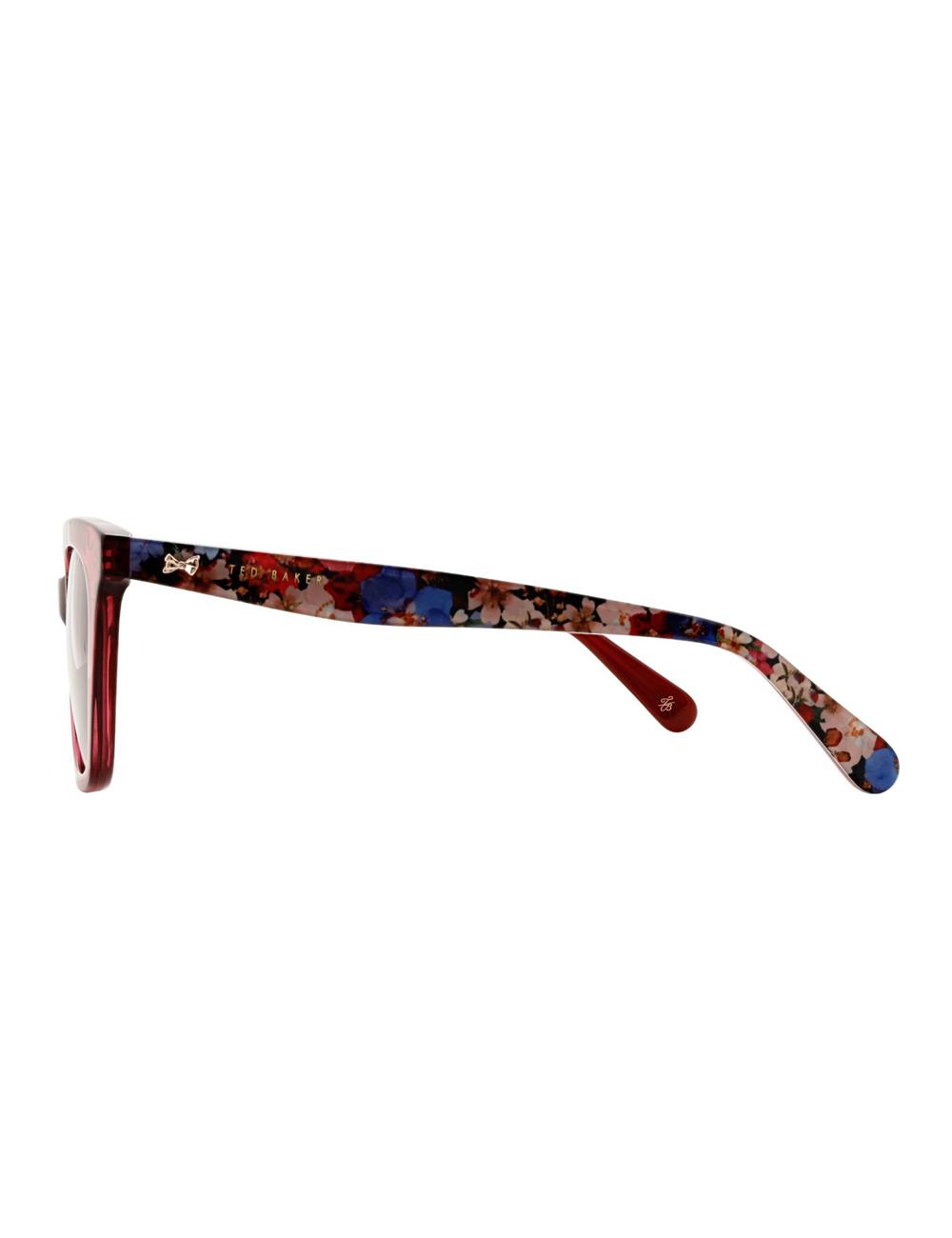 Lunette de Soleil Ted Baker TYDE - Square Cat Eye Print Detail Femme Raspberry | Paris  72460-BWCA