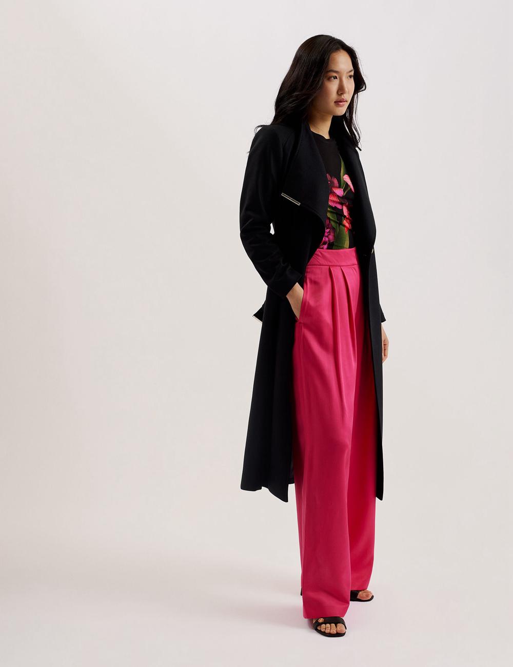Manteaux Ted Baker ROSELL Wool Femme Noir | Paris  79561-DQPX