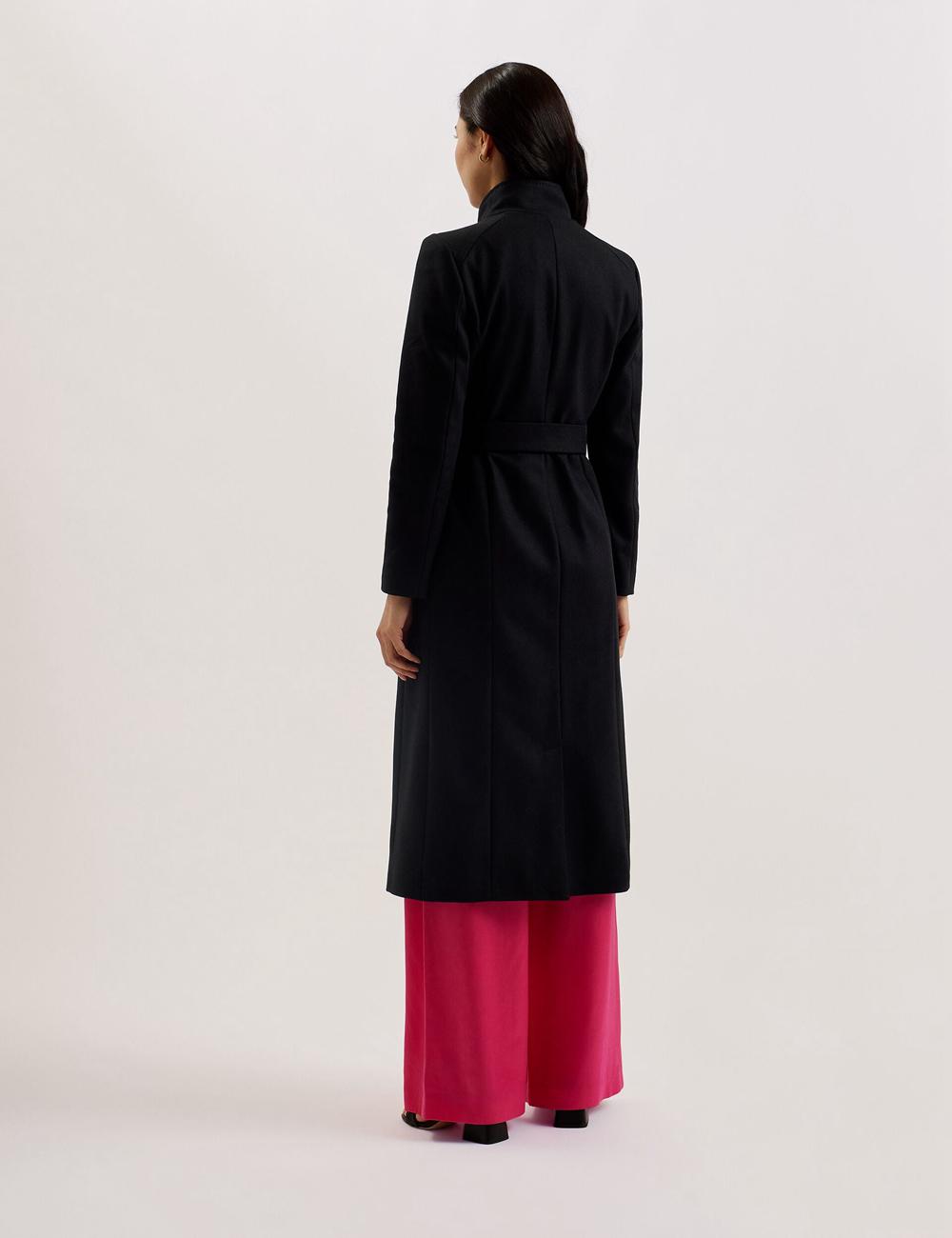 Manteaux Ted Baker ROSELL Wool Femme Noir | Paris  79561-DQPX
