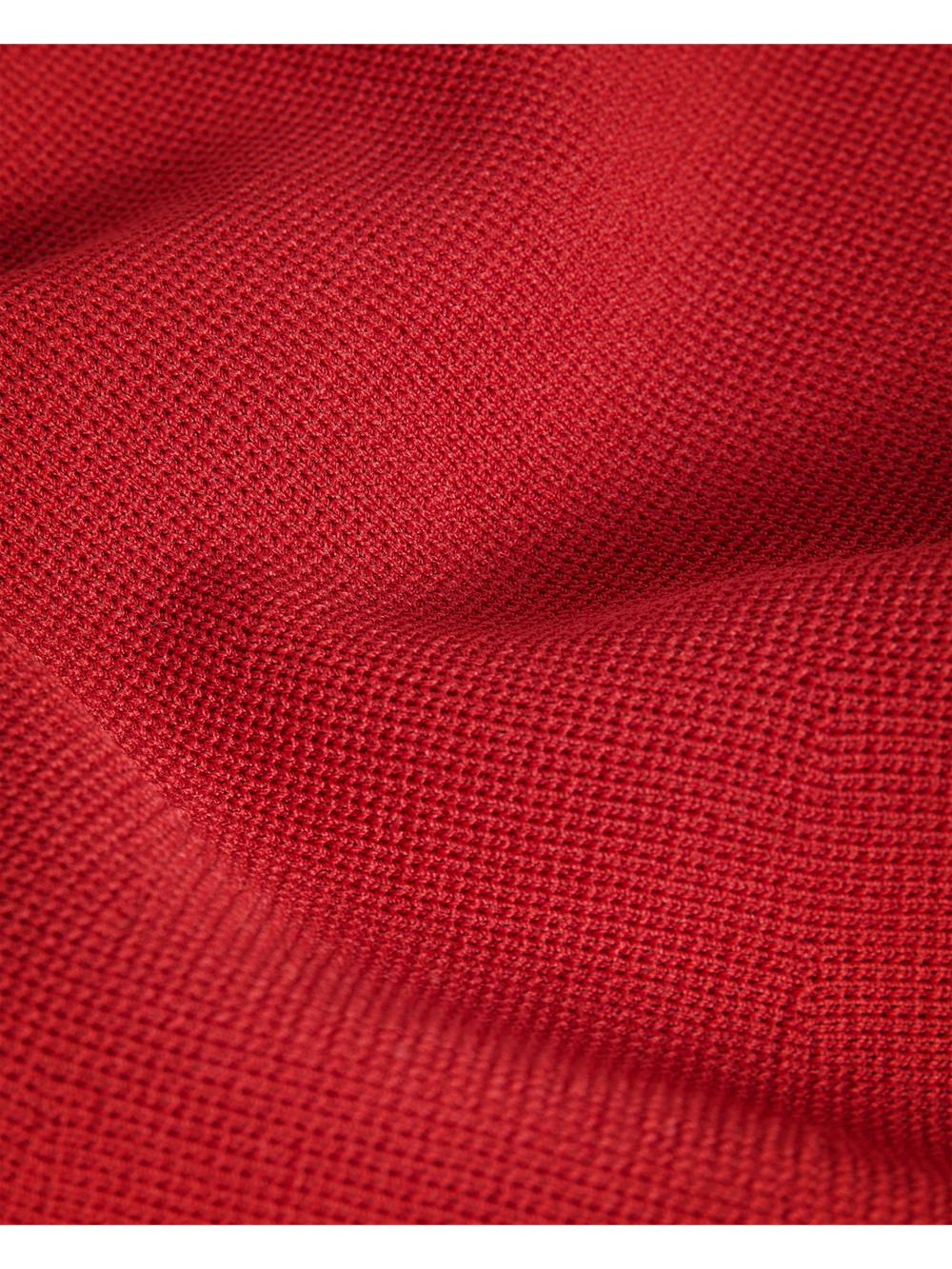 Mini Robe Ted Baker CANDDY - Pleated Hem Bodycon Knit Femme Rouge | Paris  69182-BXOJ