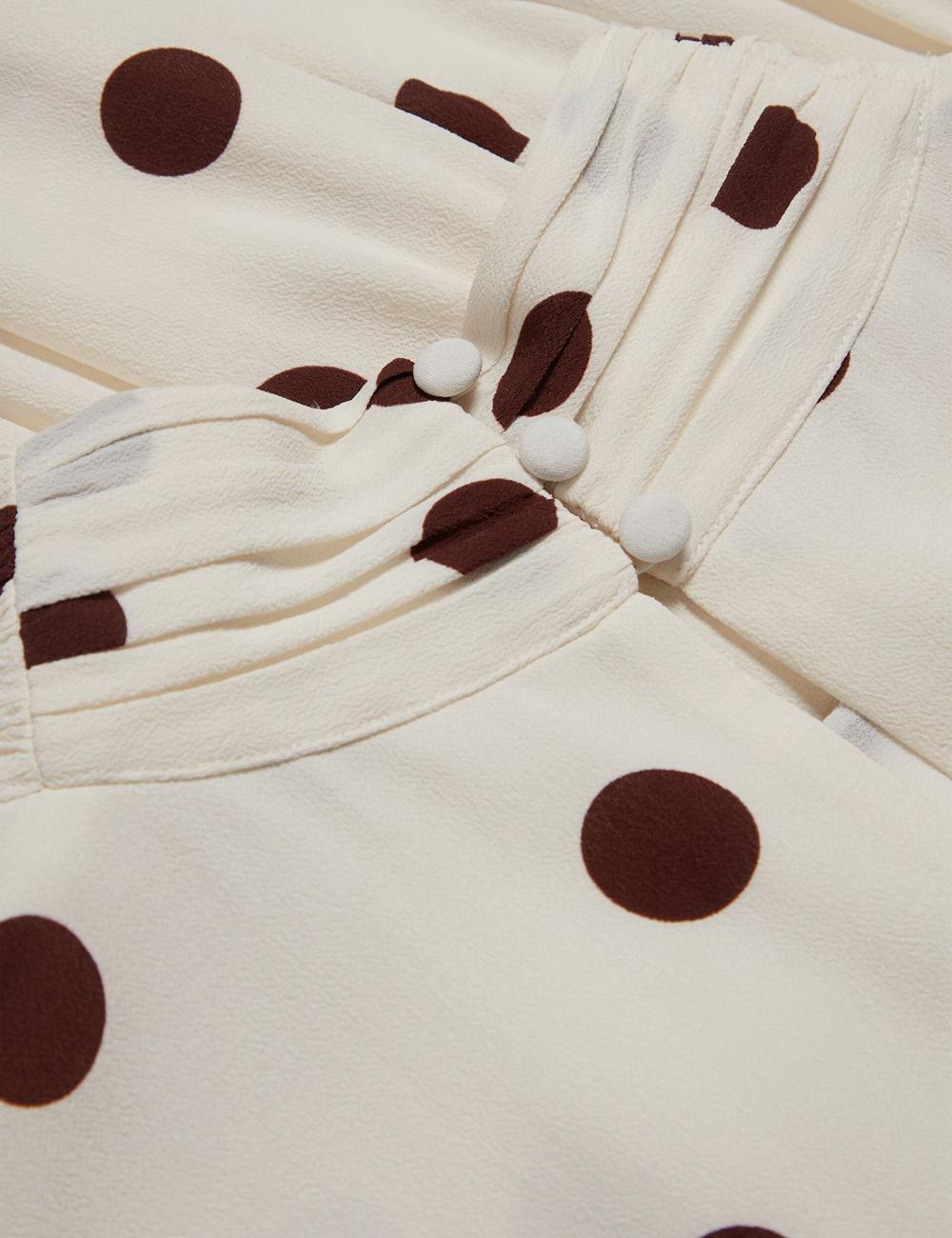 Mini Robe Ted Baker JUTUVA - Polka Dot Neck Shift Femme Ivory | Paris  89752-VKWO
