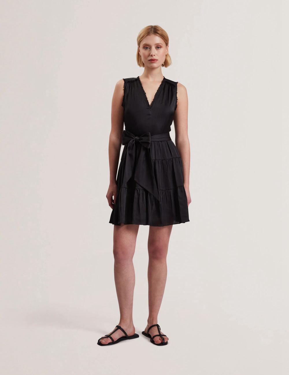 Mini Robe Ted Baker OTIANA - Sleeveless Waistred Femme Noir | Paris  08125-OKSR