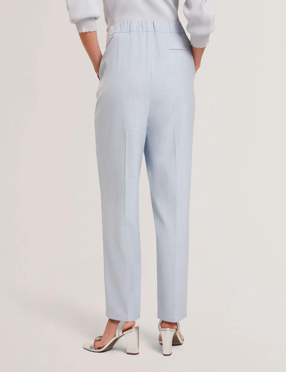 Pantalons Ted Baker BALLIA - Elasticated Waist Tailored Tapered Femme Bleu | Paris  76542-TSIM