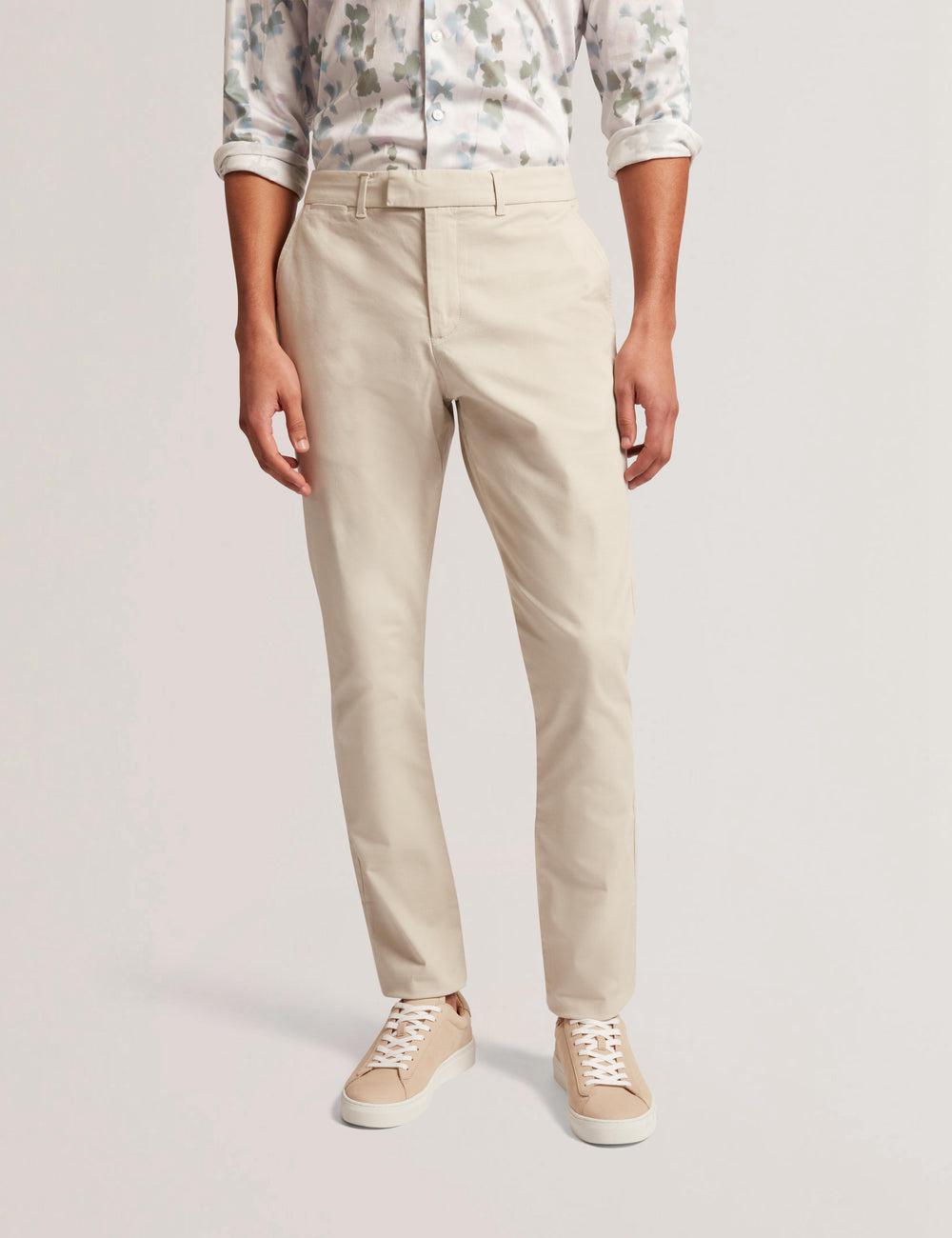 Pantalons Ted Baker BATFORD - Slim Fit Cotton Blend Chinos Homme Tan | Paris  56047-COVZ