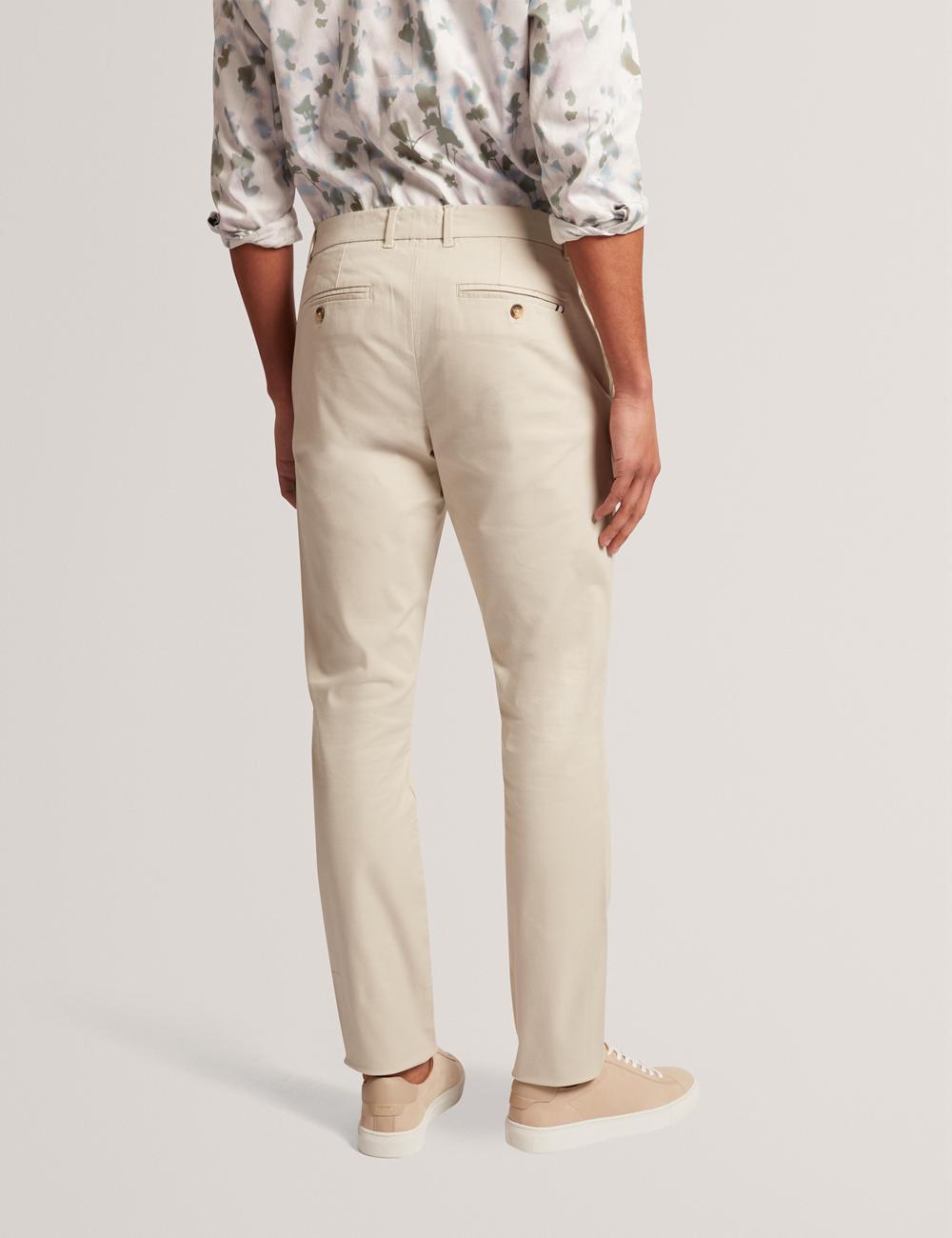 Pantalons Ted Baker BATFORD - Slim Fit Cotton Blend Chinos Homme Tan | Paris  56047-COVZ