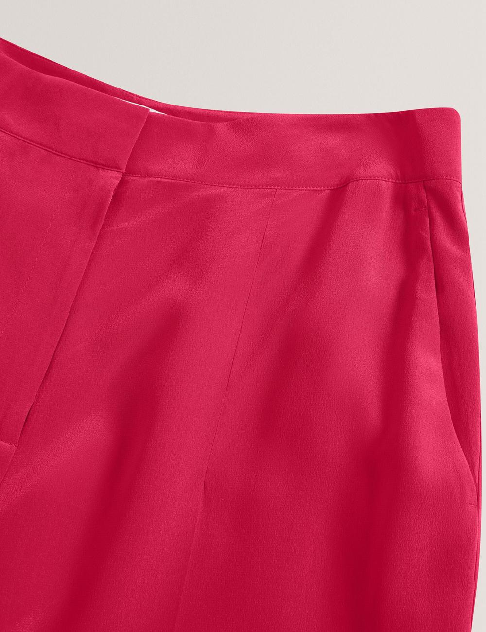 Pantalons Ted Baker CARLOET - Silk Wide Leg Tailored Femme Fushia | Paris  23961-NBHL