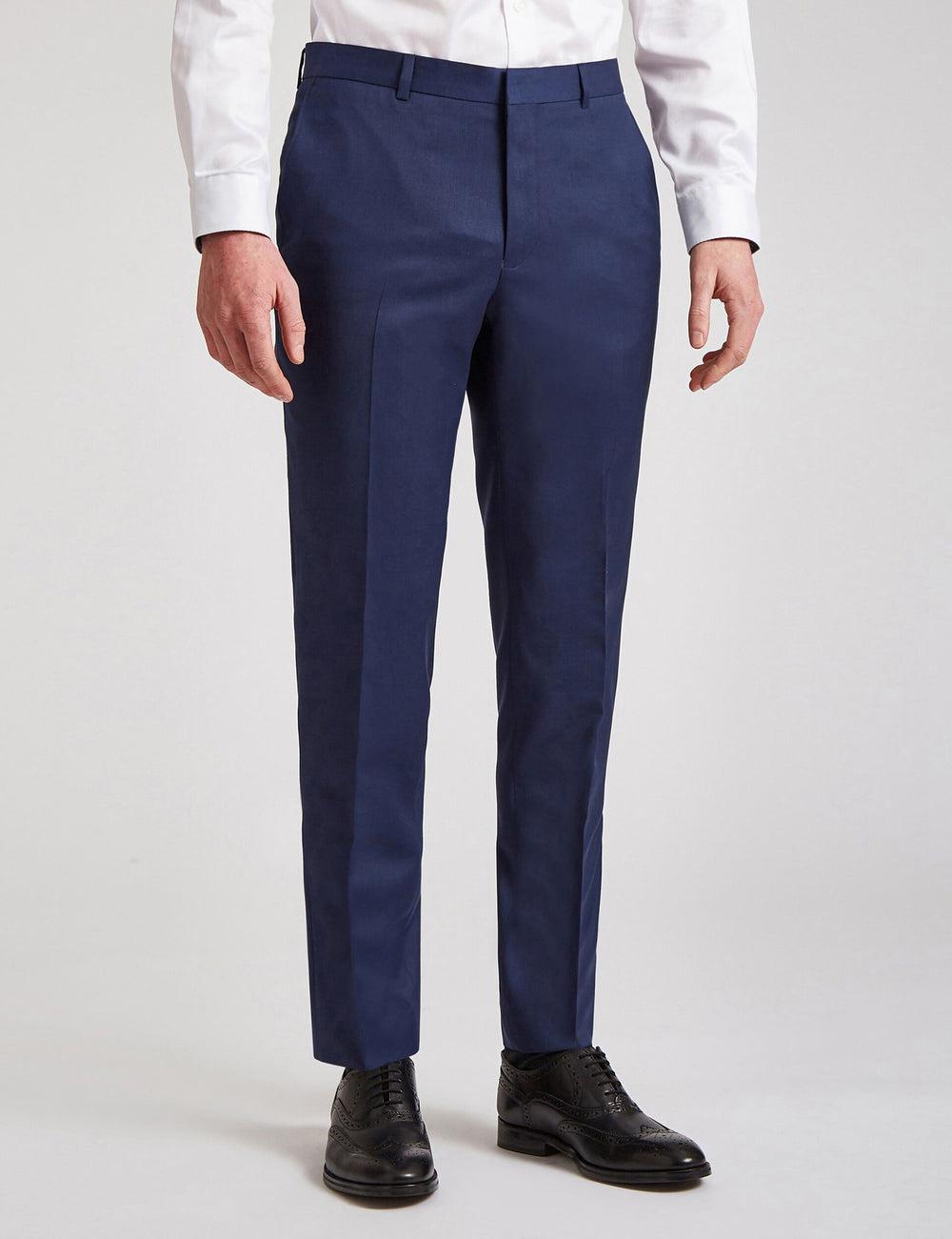 Pantalons Ted Baker FINLAYTS - Twill Wool Slim Fit Suit Homme Bleu | Paris  65123-OMGR