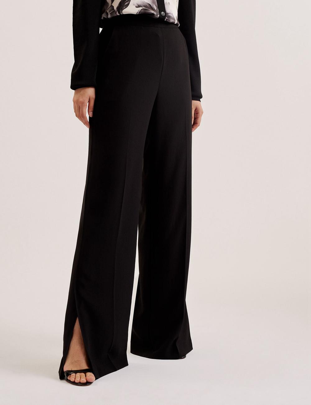 Pantalons Ted Baker INUT - Tailored High Waist Wide Leg Femme Noir | Paris  84197-CKVI